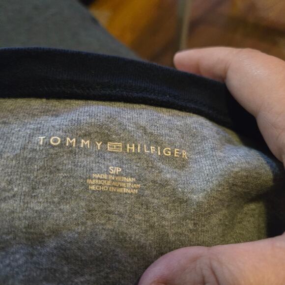 Tommy Hilfiger Navy Gray Stripe Long Sleeve Top S - Picture 3 of 9